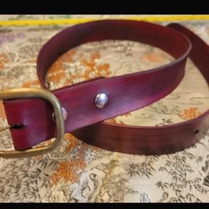Oxblood Dyed leather belt